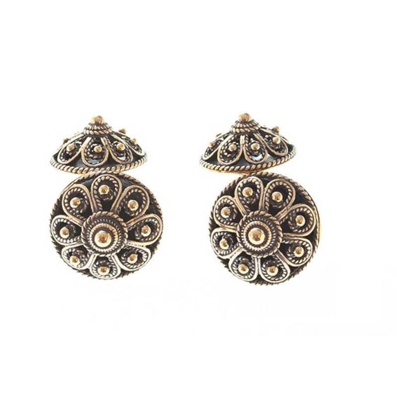 Mansjettknapper dobble Telemark antikkforgylt