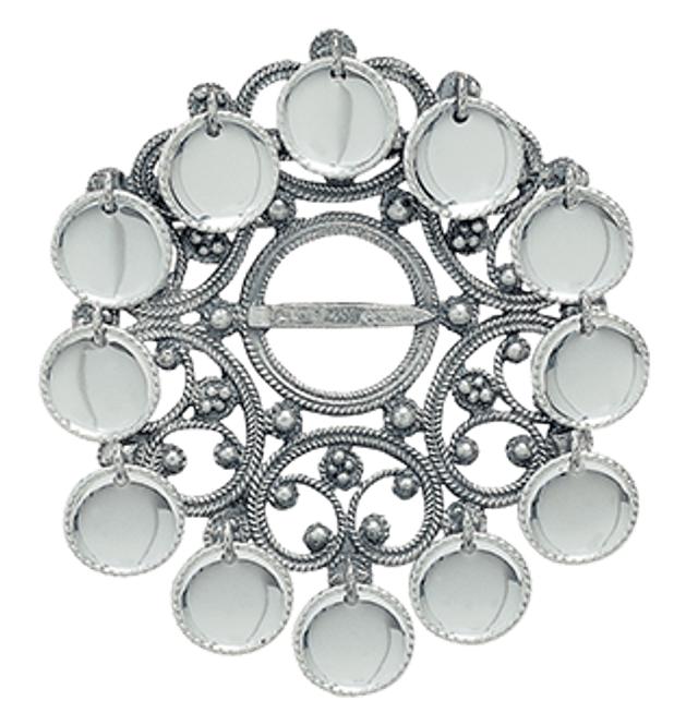 Hovedbilde Sølje med 12 skåler, oksidert