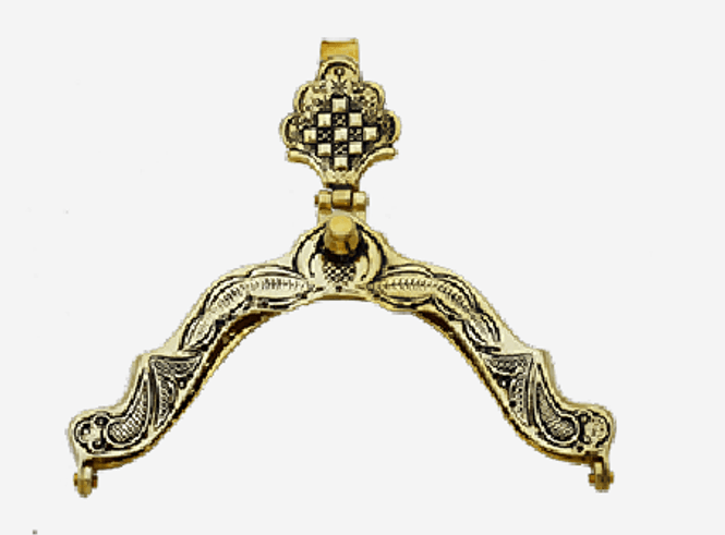 Hovedbilde Veskelås 1168 oksidert/bronse/hvit