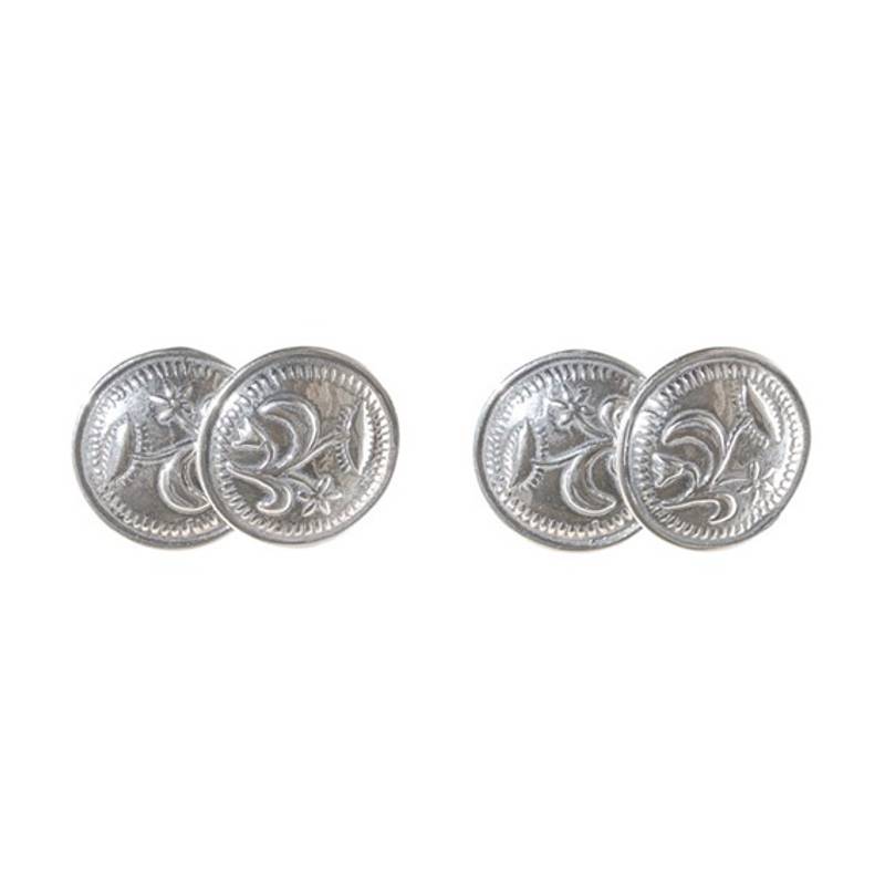 Mansjettknapper Nordland dobble, oksidert