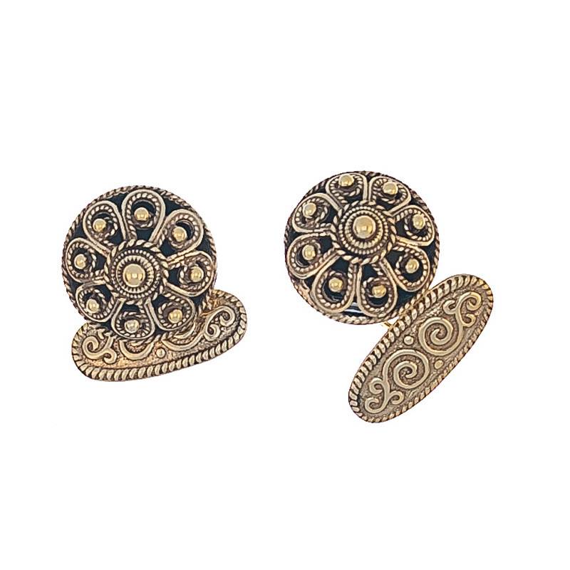 Mansjettknapper Telemark antikkforgylt