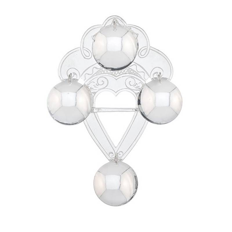 Sølje med lauv Agder 5,7 cm, hvit