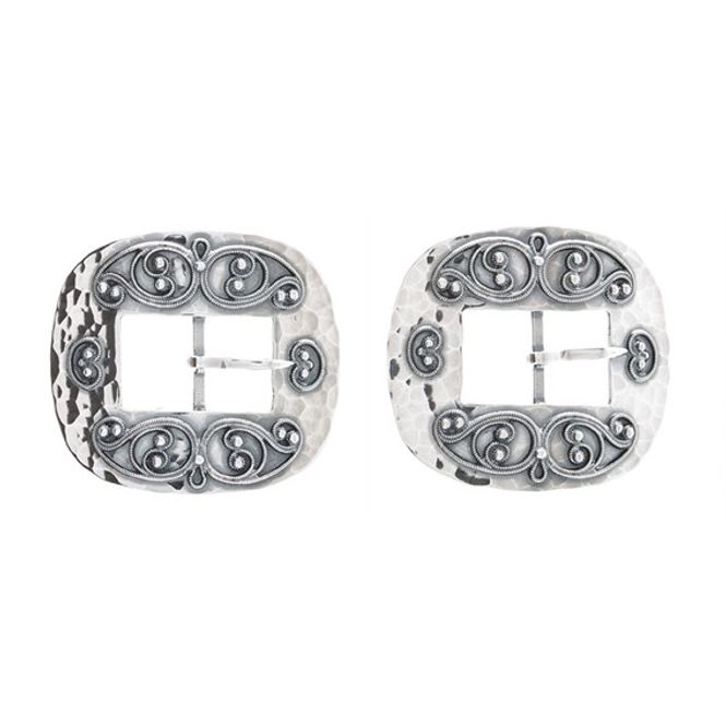 Hovedbilde Skospenne med filigran, oksidert