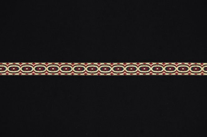 Hovedbilde Bånd 35 mm gull/sort/rød