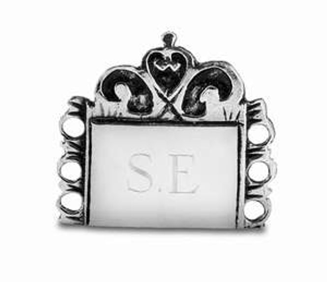 Hovedbilde Navnskilt Romerike med gravering oksidert