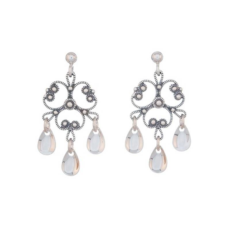 Ørepynt filigran heng, oksidert