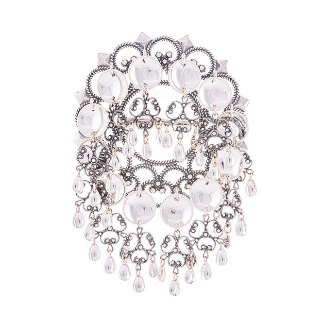 Hovedbilde Sølje med heng og trådkantlauv, 12, oksidert