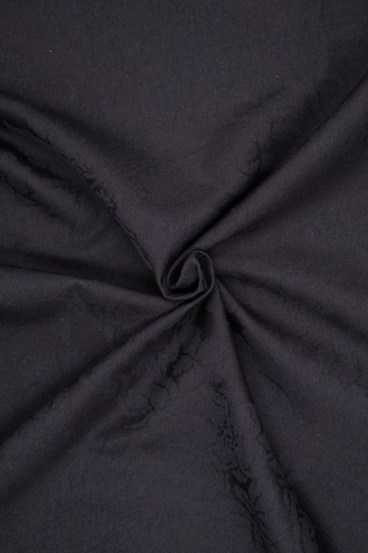 Ulldamask svart 50% ull 50% silke