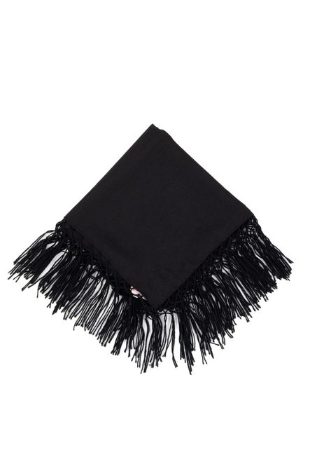 Hovedbilde Tulleskaut m/håndknyttet ullfrynser